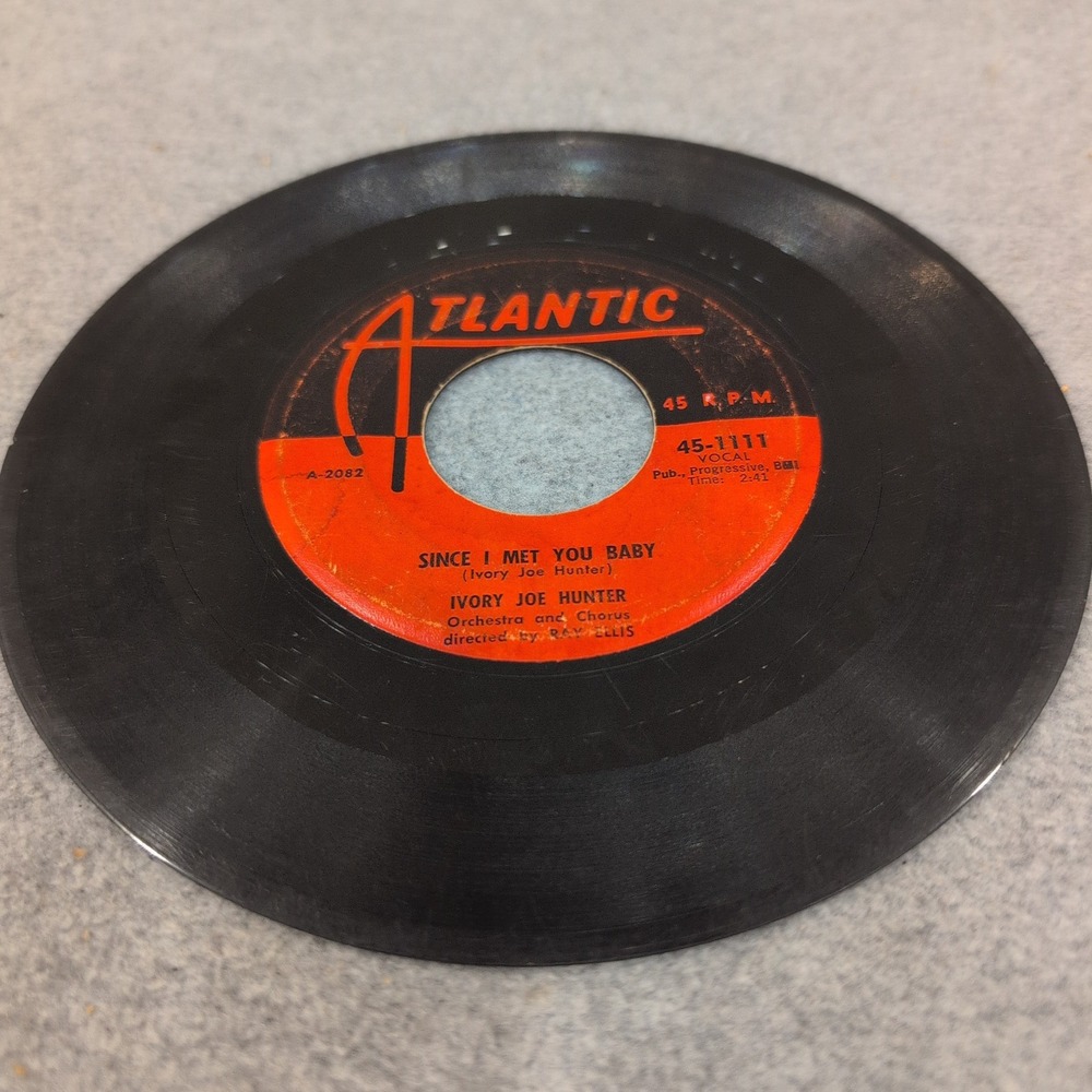 Ivory Joe Hunter Since I Met You Baby Atlantic 45-1111 Vinyl 7‎ In 45 RPM Record - Picture 3 of 4